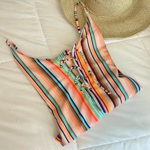 Deep plunge one piece